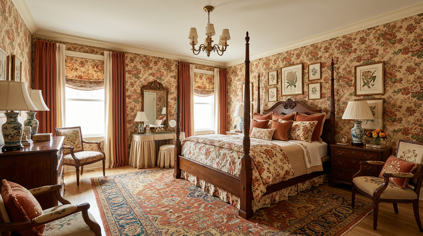 Grandmillennial bedroom